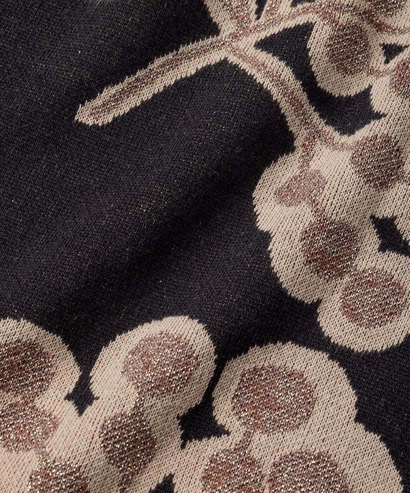 pull en coton à motif floral, Black