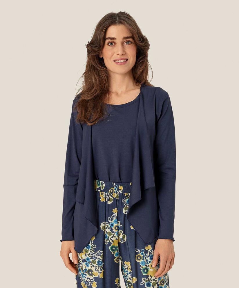 Cardigan Ouvert En Jersey, Mood Indigo