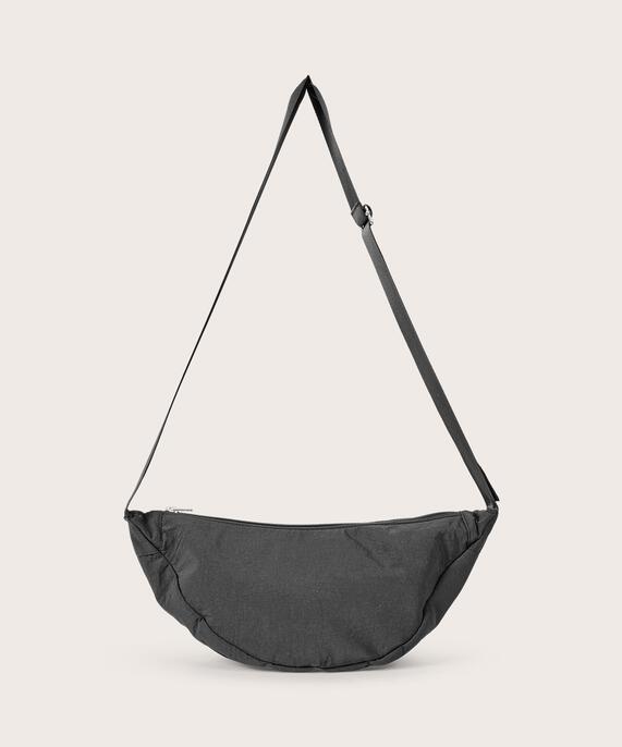 sac à bandoulière avec fermeture éclair, Black