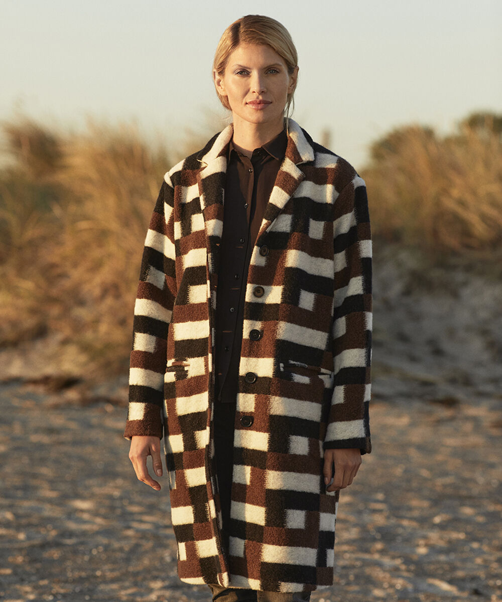 TURA WOOL COAT, Chestnut