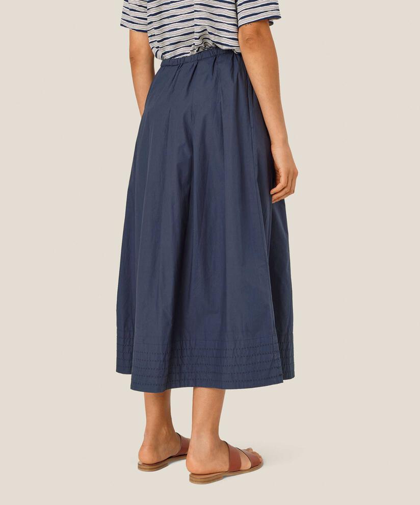 jupe en coton avec taille élastique et poches fendues, Mood Indigo