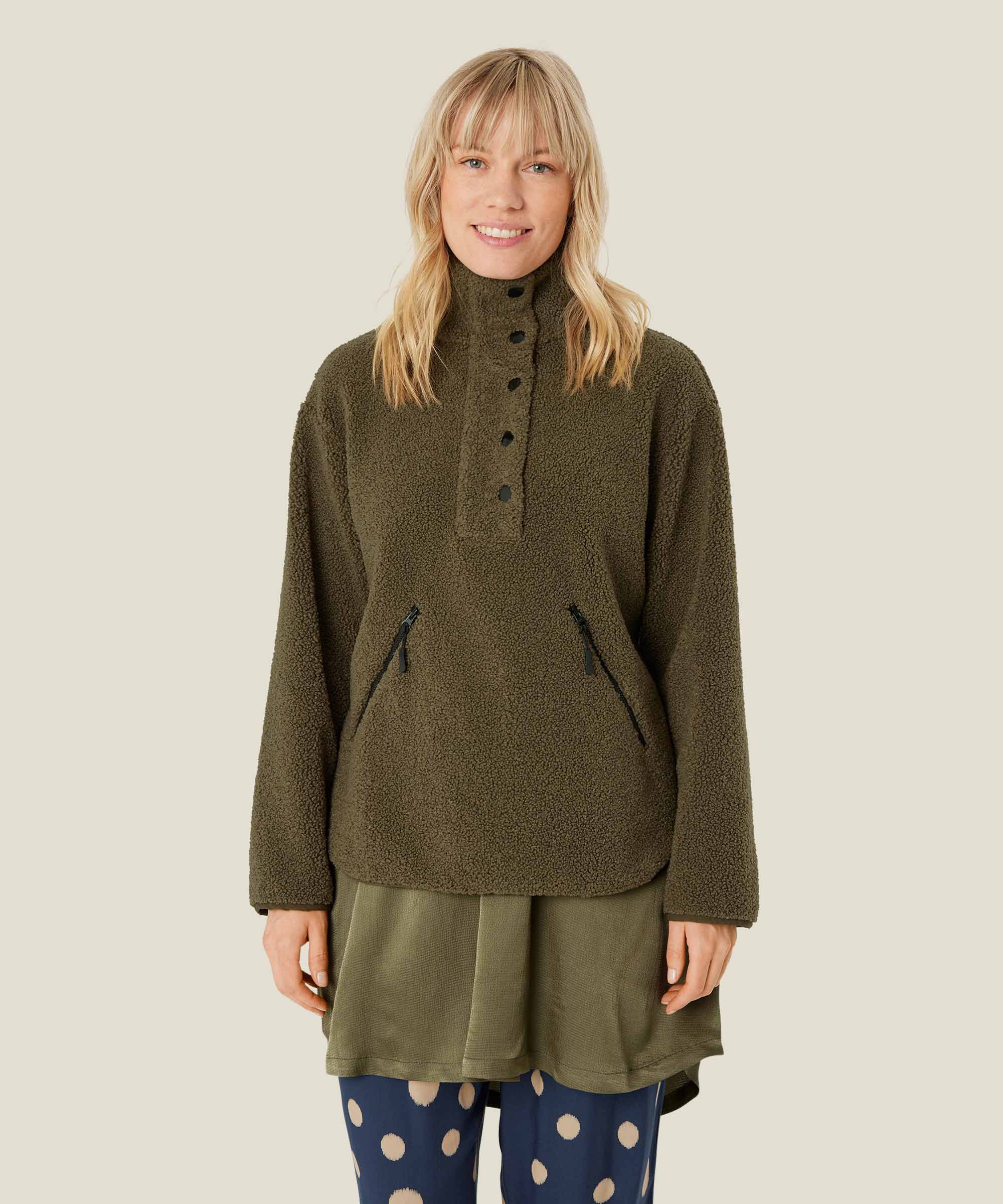 pull polaire teddy avec fermeture éclair, Sea Turtle