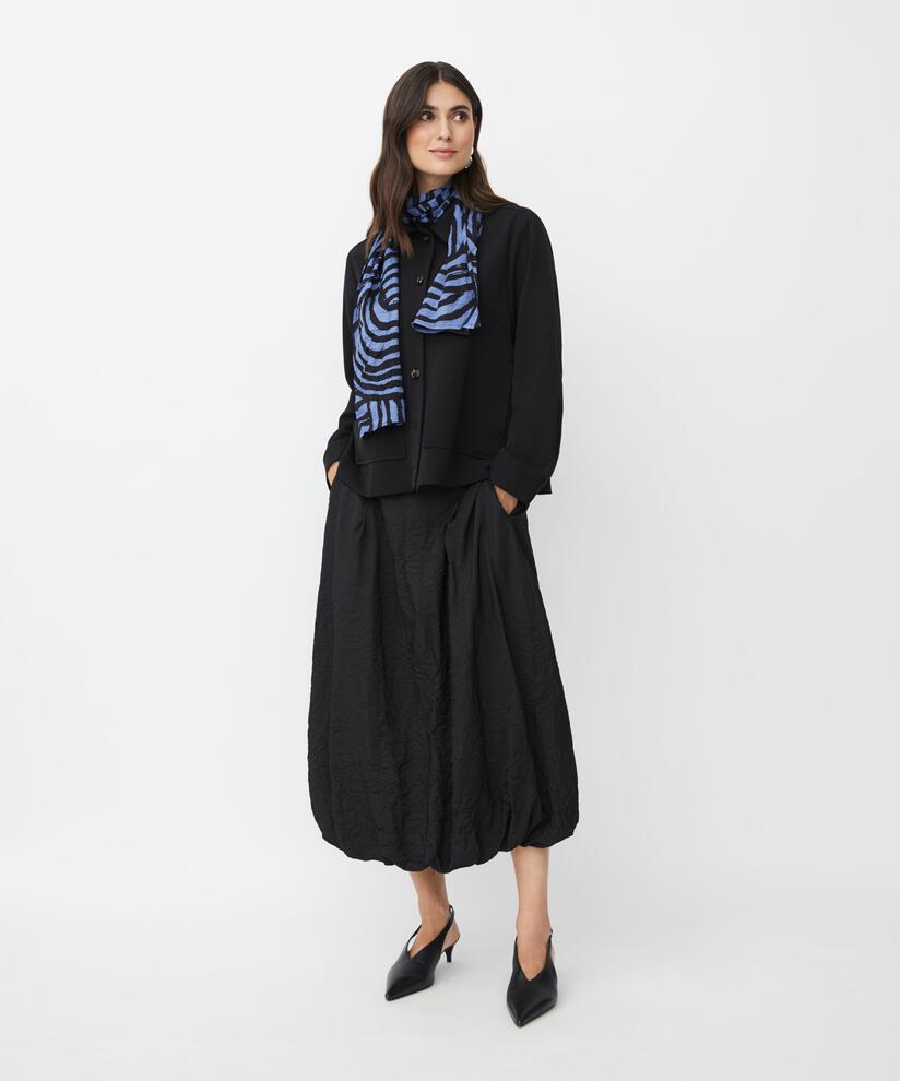 veste avec plis dans le dos et poches décoratives, Black