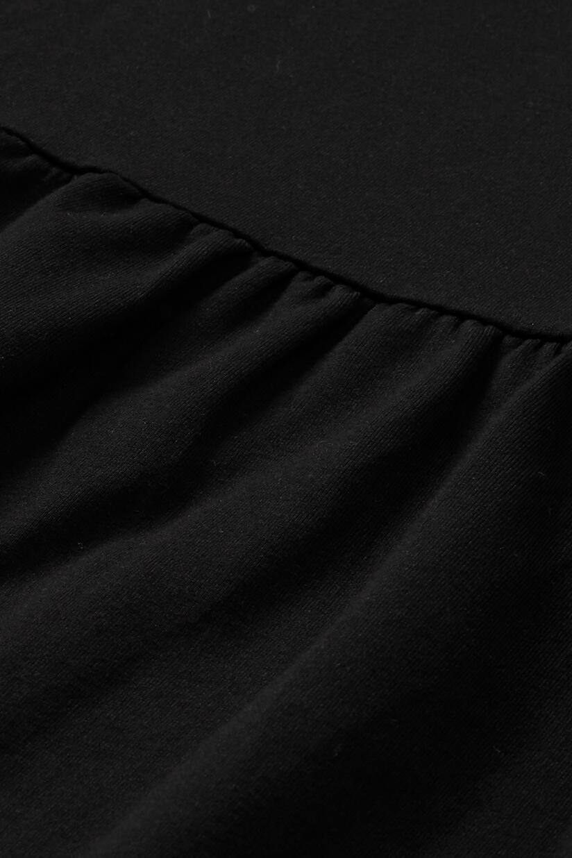 top en jersey doux à manches chauve-souris, Black