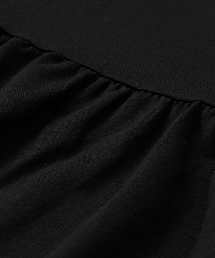 top en jersey doux à manches chauve-souris, Black