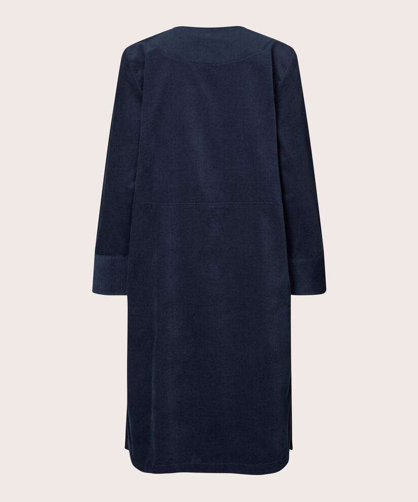 robe en velours avec fermeture éclair au col, Navy Blazer