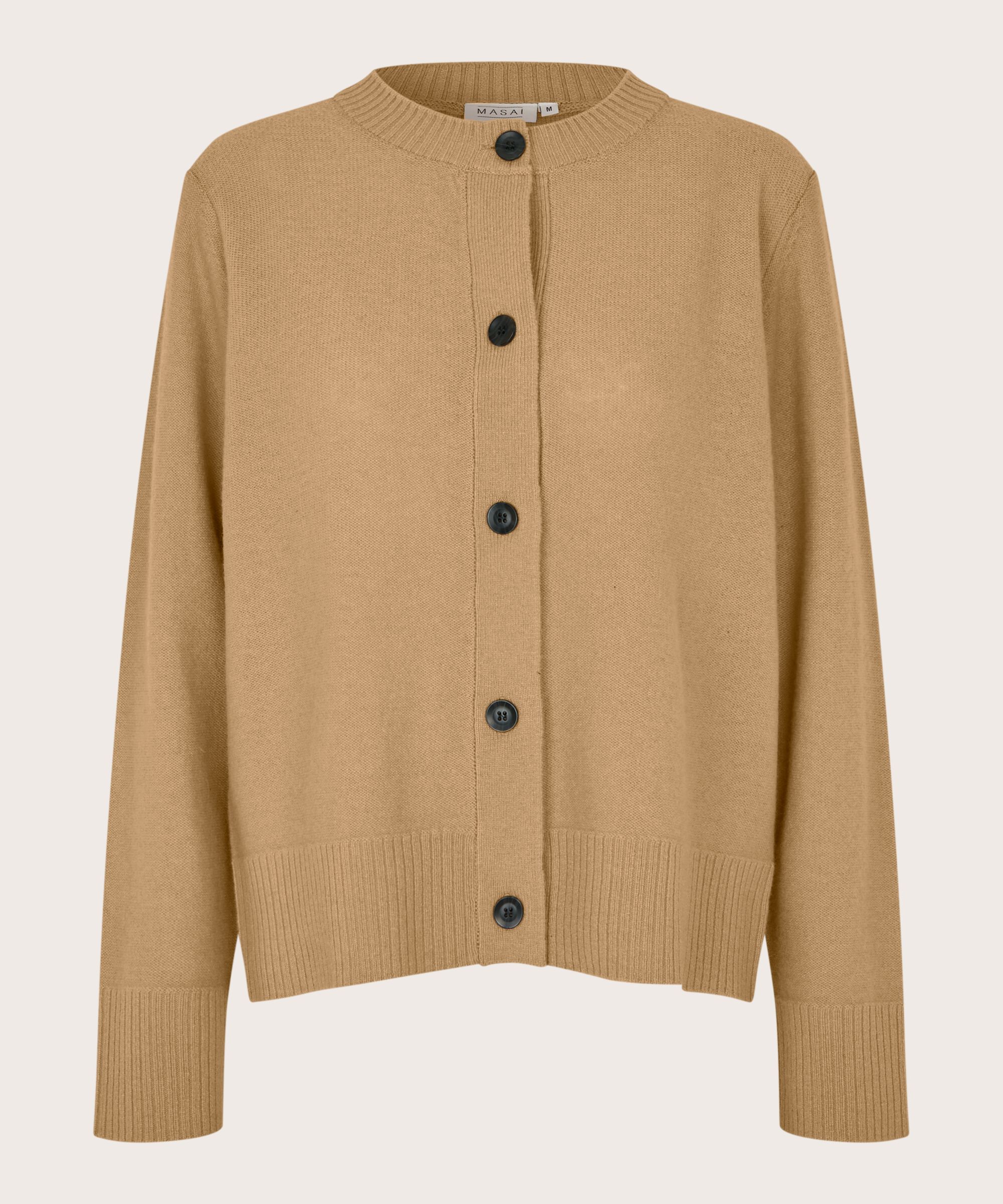 cardigan en laine avec boutons contrastés, Travertine