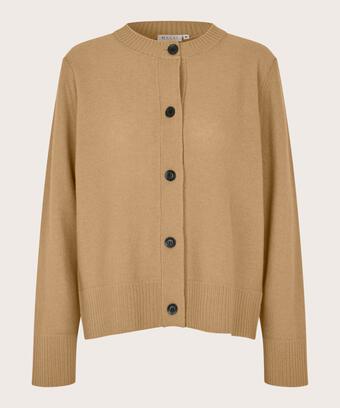 cardigan en laine avec boutons contrastés, Travertine