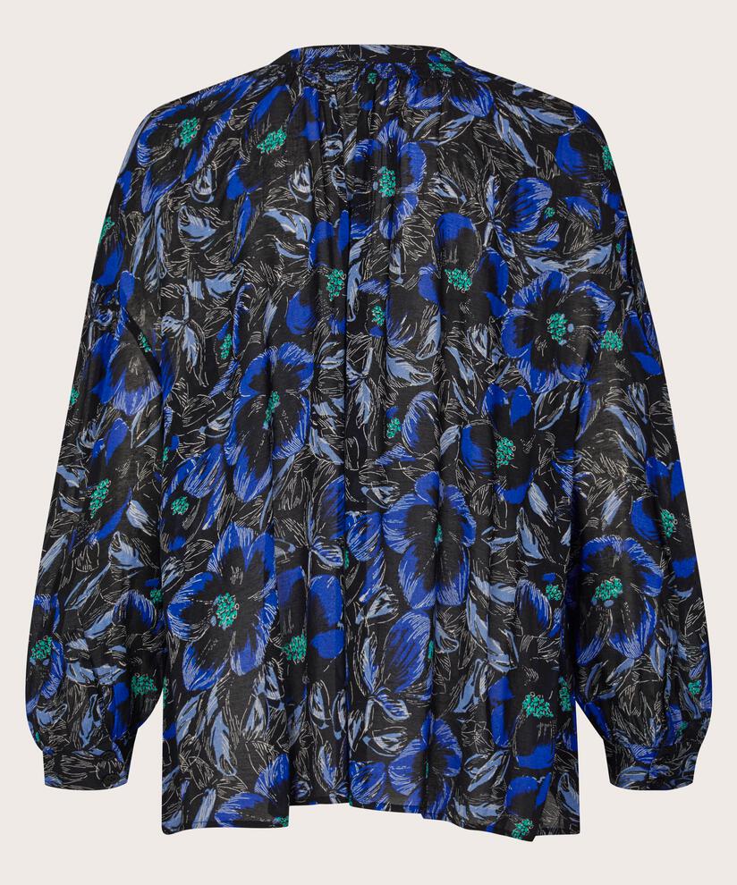 chemise en viscose imprimée légèrement transparente, Surf the web