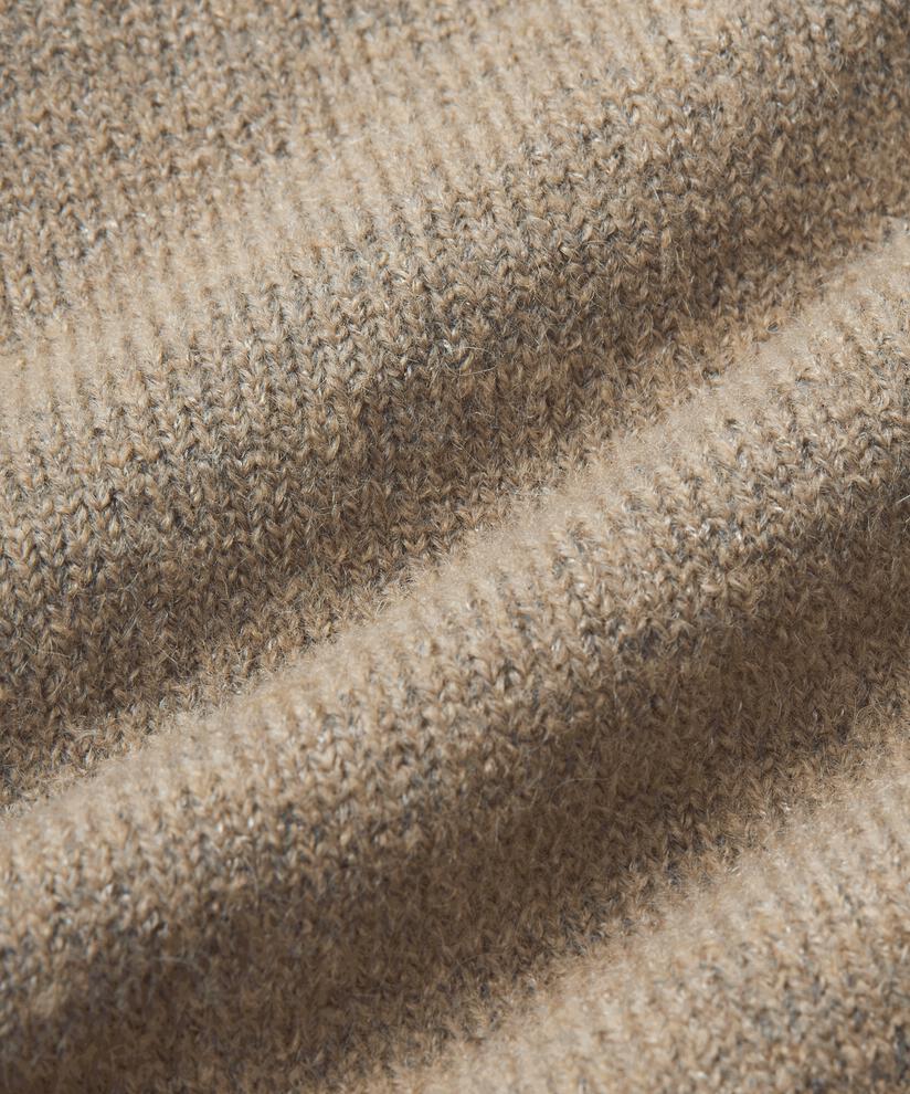 pull en maille avec col et boutons, Mink melange