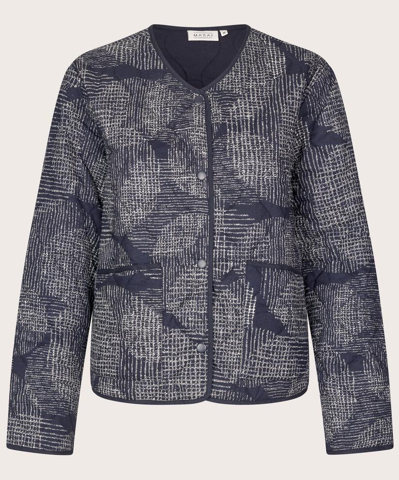 veste matelassée fine avec boutons pression, Navy Blazer