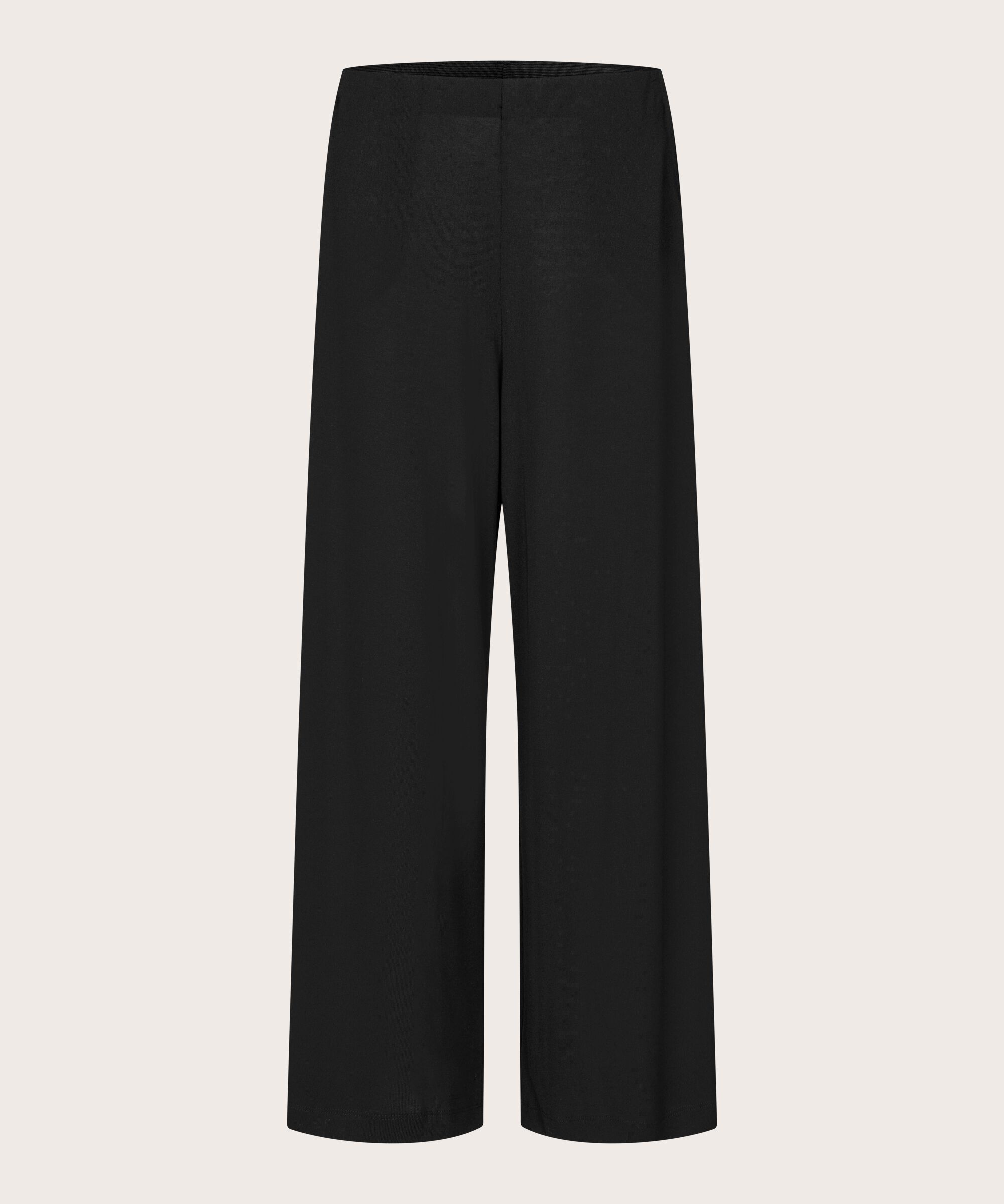 pantalon en jersey avec taille élastique, Black