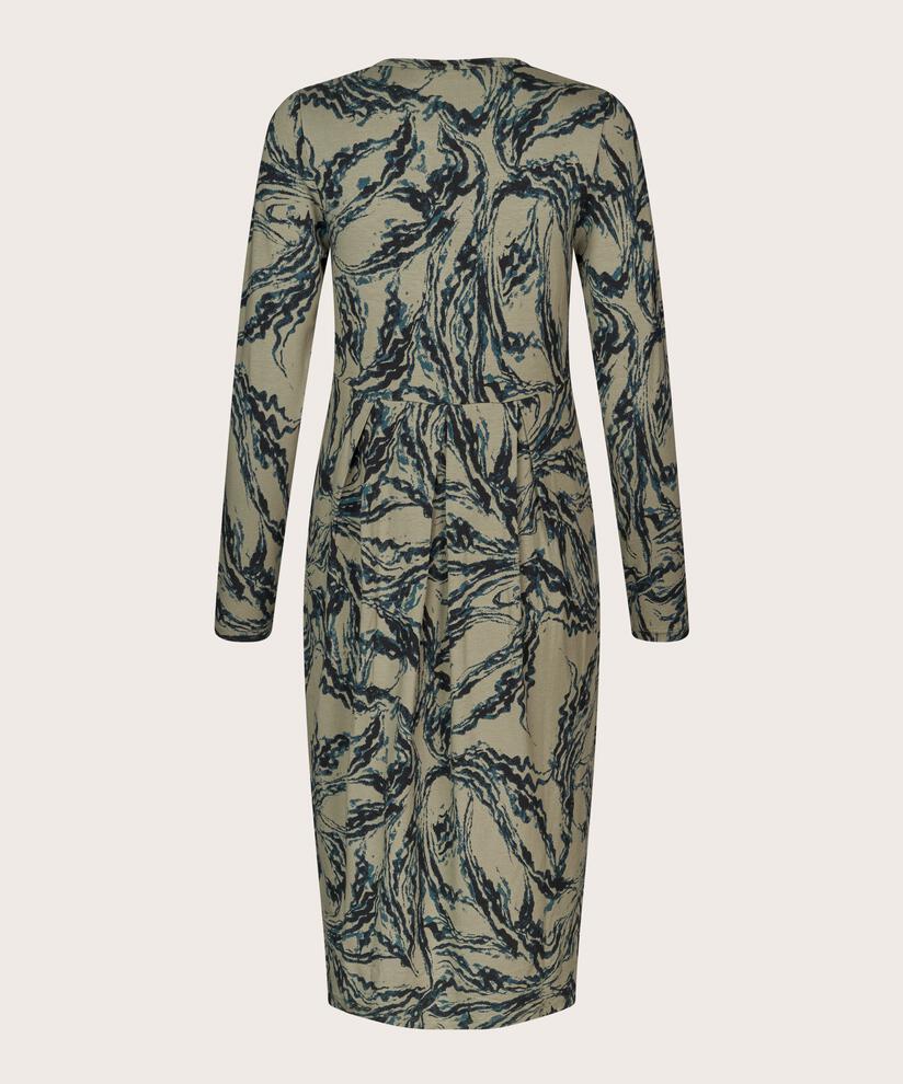 robe tulipe en jersey avec zip au cou, Vetiver