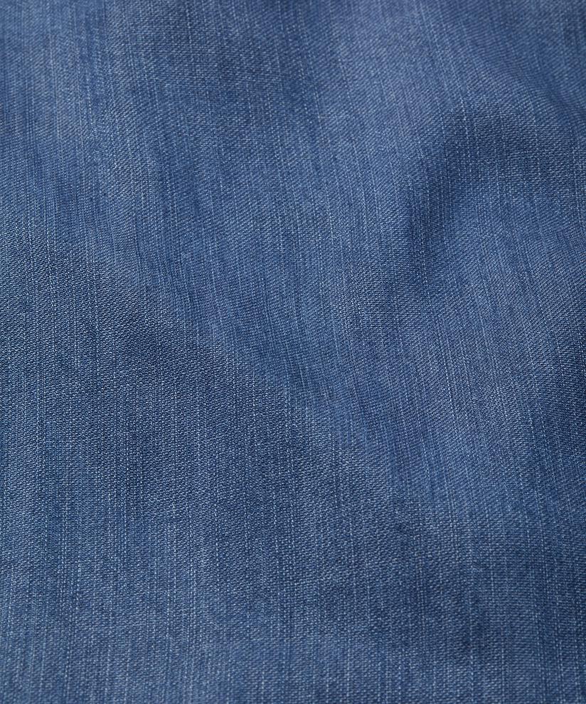 pantalon en denim doux avec détail boutonné sur la jambe, Washed denim