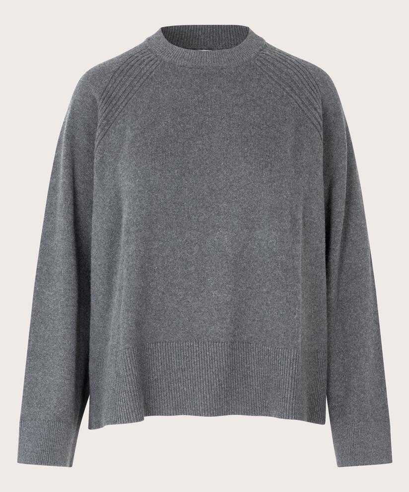 pull en maille avec bords côtelés, M. Grey mel.