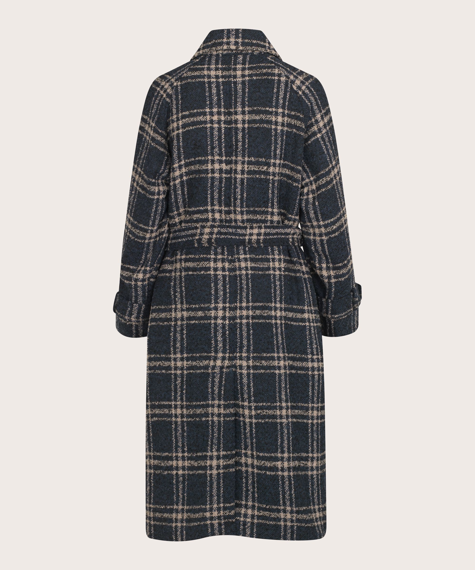 manteau en laine mélangée avec fermeture à boutons cachés, Moonlit Ocean