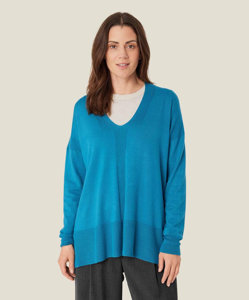 pull en maille avec détails côtelés, Celestial