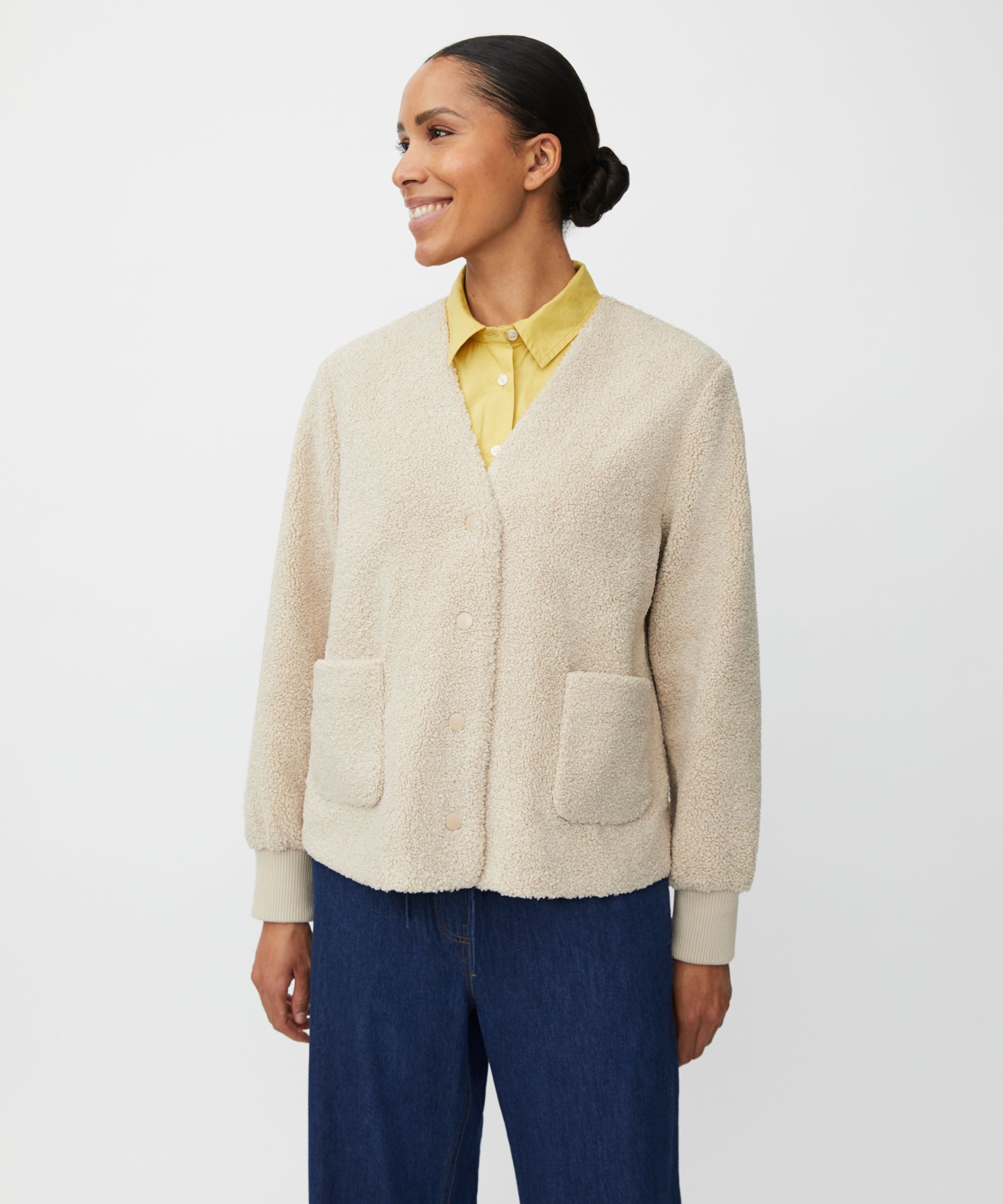 Veste Courte En Polaire Teddy, Fog