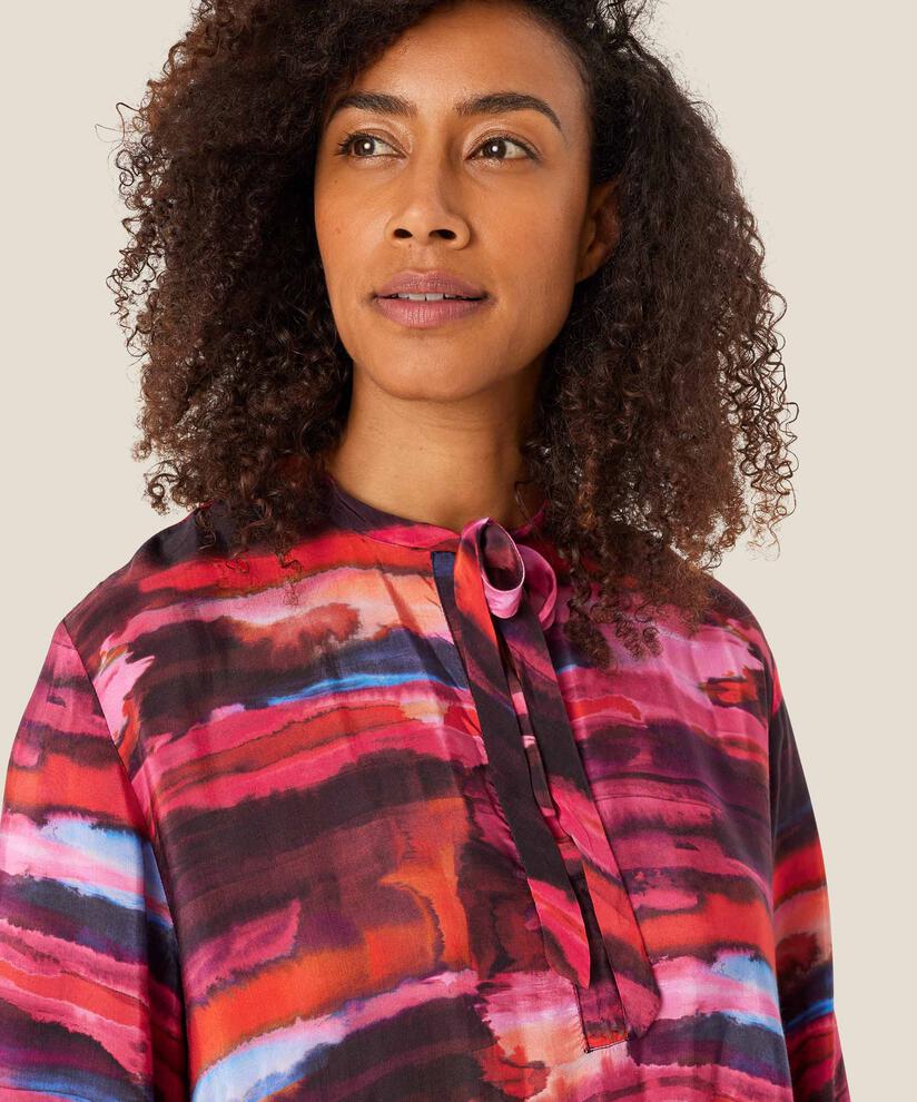 robe en viscose avec liens au cou, Sun Tomato