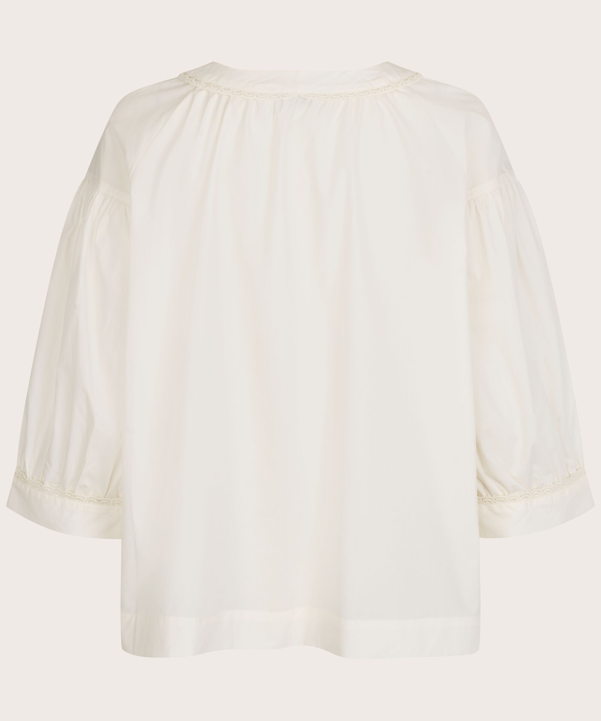 blouse en coton avec détails en dentelle, Jet Stream