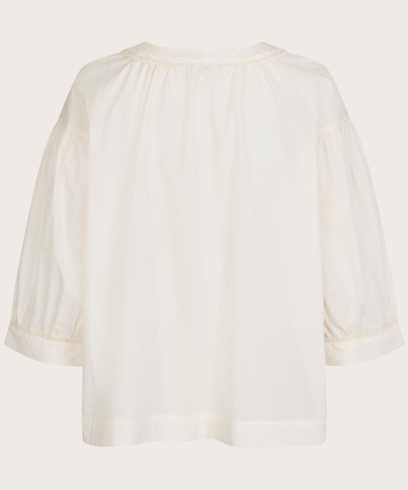 blouse en coton avec détails en dentelle, Jet Stream