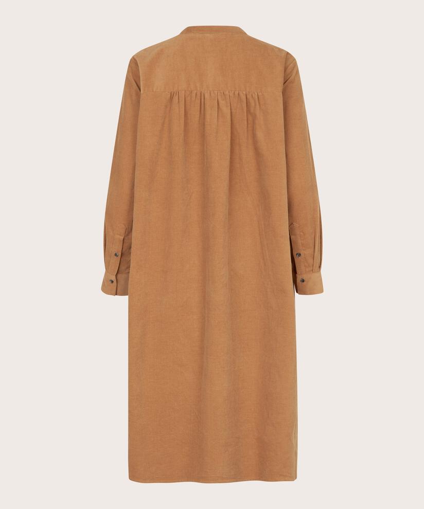 Robe chemise en velours avec poches fendues, Chipmunk
