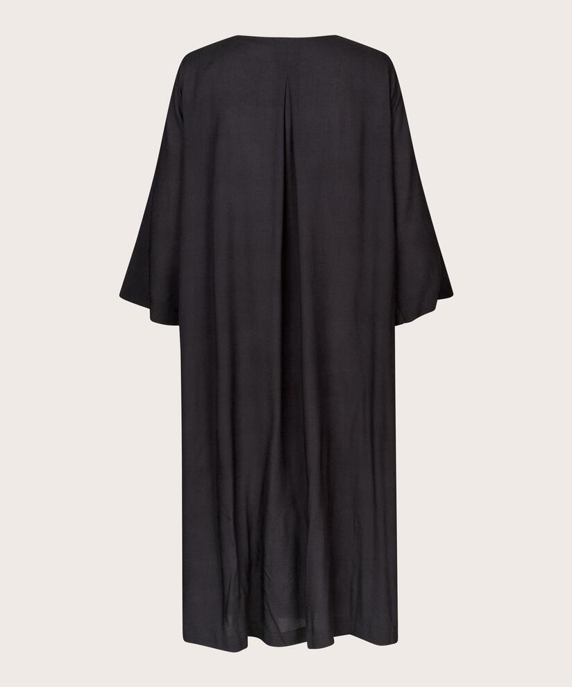 robe en viscose avec motif floral peint à la main, Haute Red