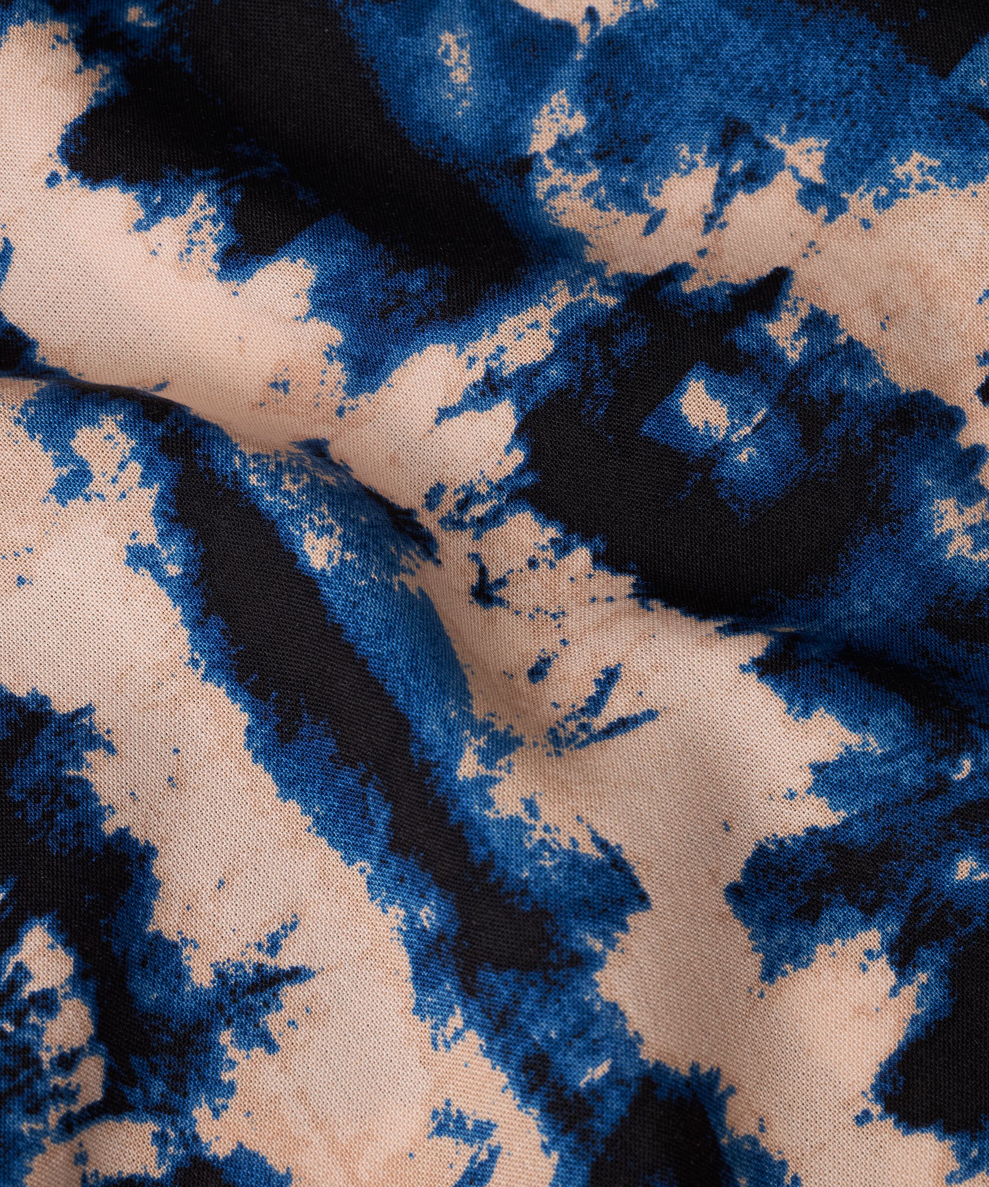 Blouse En Viscose À Manches 3/4, Navy Peony