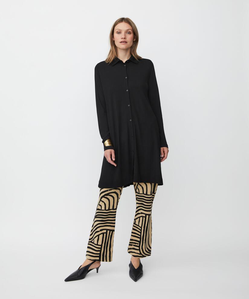 chemise en jersey à manches longues, Black