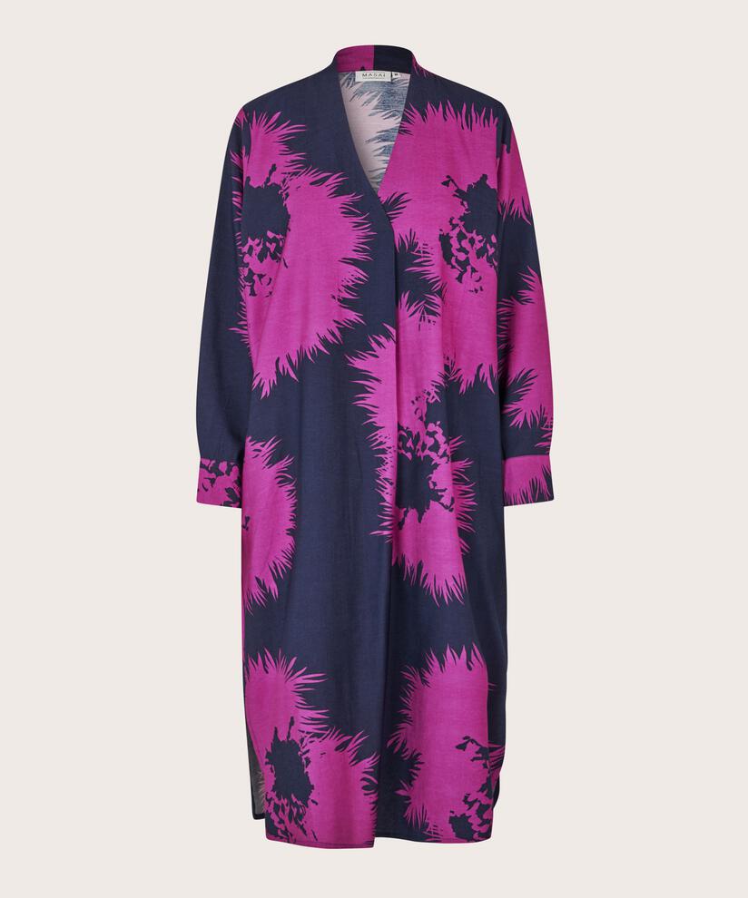 robe en viscose avec col en v, Wild Aster