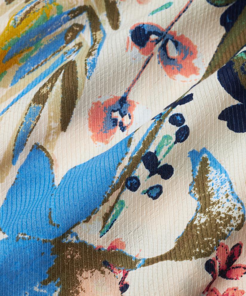 Robe En Viscose Avec Un Bouton Au Cou, Marina