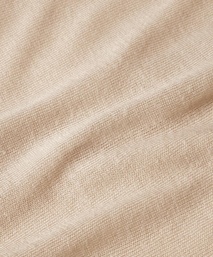 cardigan long tricoté en mélange de lin, Natural