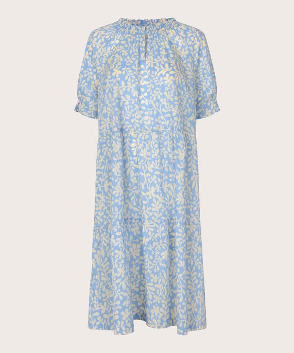 robe en coton imprimé à manches courtes, Della Blue