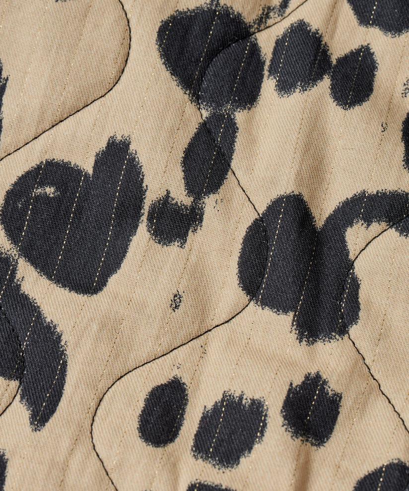 veste matelassée à imprimé léopard, Oxford Tan