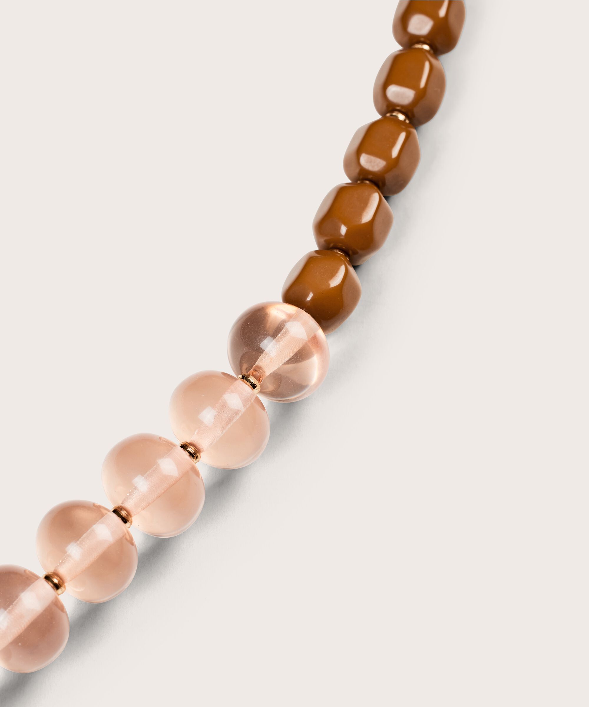 collier avec perles colorées, Orange com
