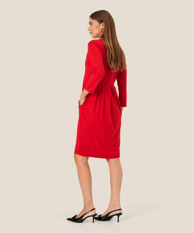 robe tulipe en jersey , Haute Red