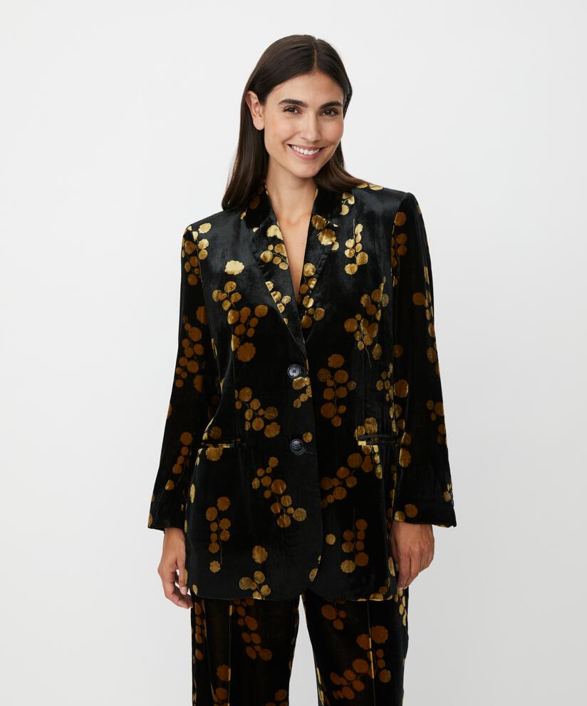 blazer en velours avec fermeture à boutons, Rubber
