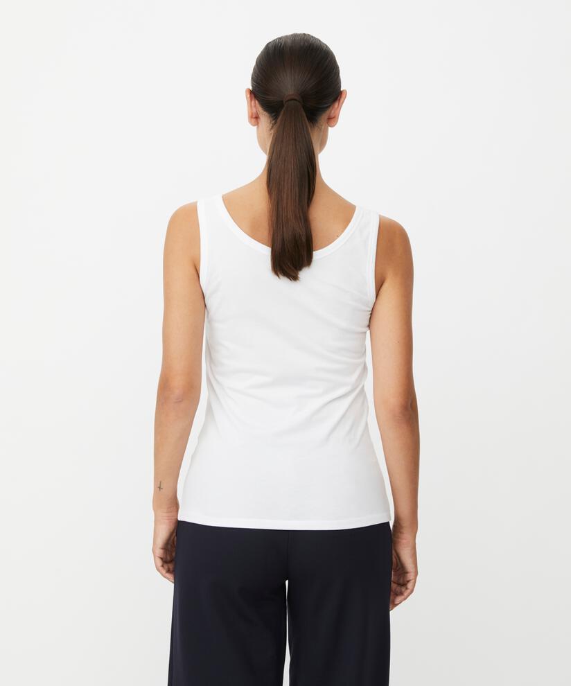 débardeur ajusté en jersey extensible, White