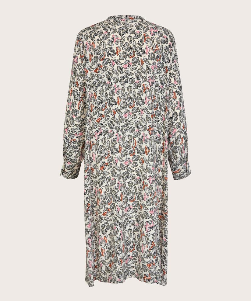 robe en viscose imprimée à manches longues, Sea Turtle