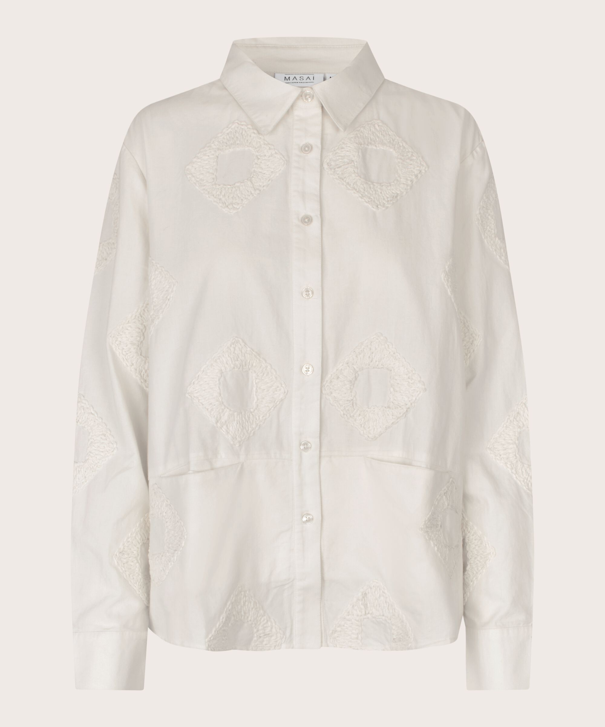 chemise en coton avec détails brodés et poches avant, Jet Stream