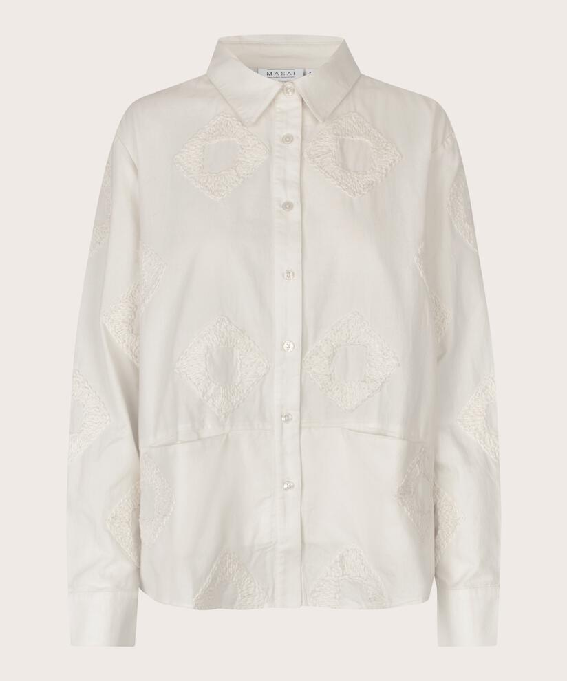 chemise en coton avec détails brodés et poches avant, Jet Stream