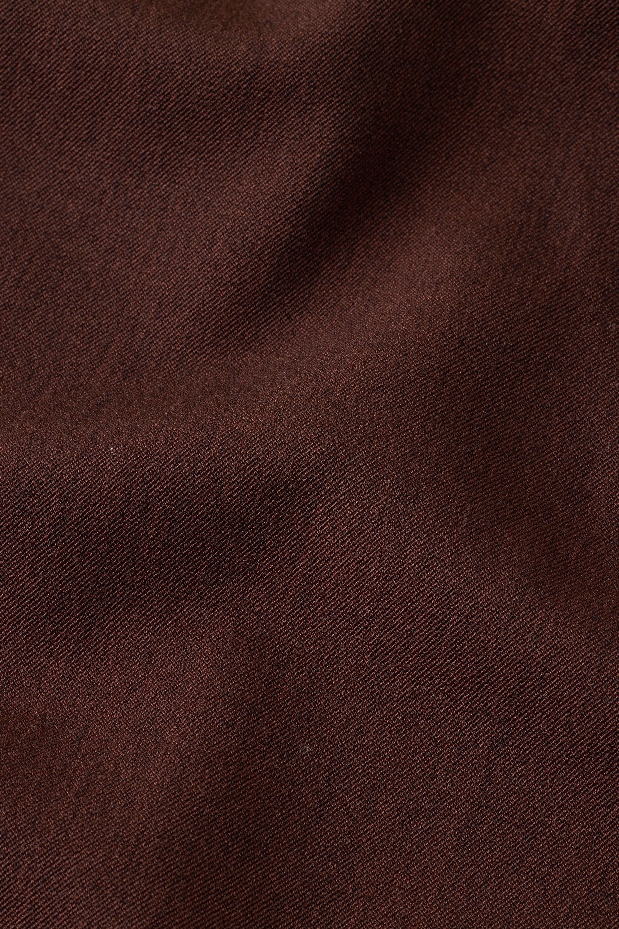 Pantalon Tissé Avec Stretch Et Bouton Sur La Jambe, Sh. Chocolate