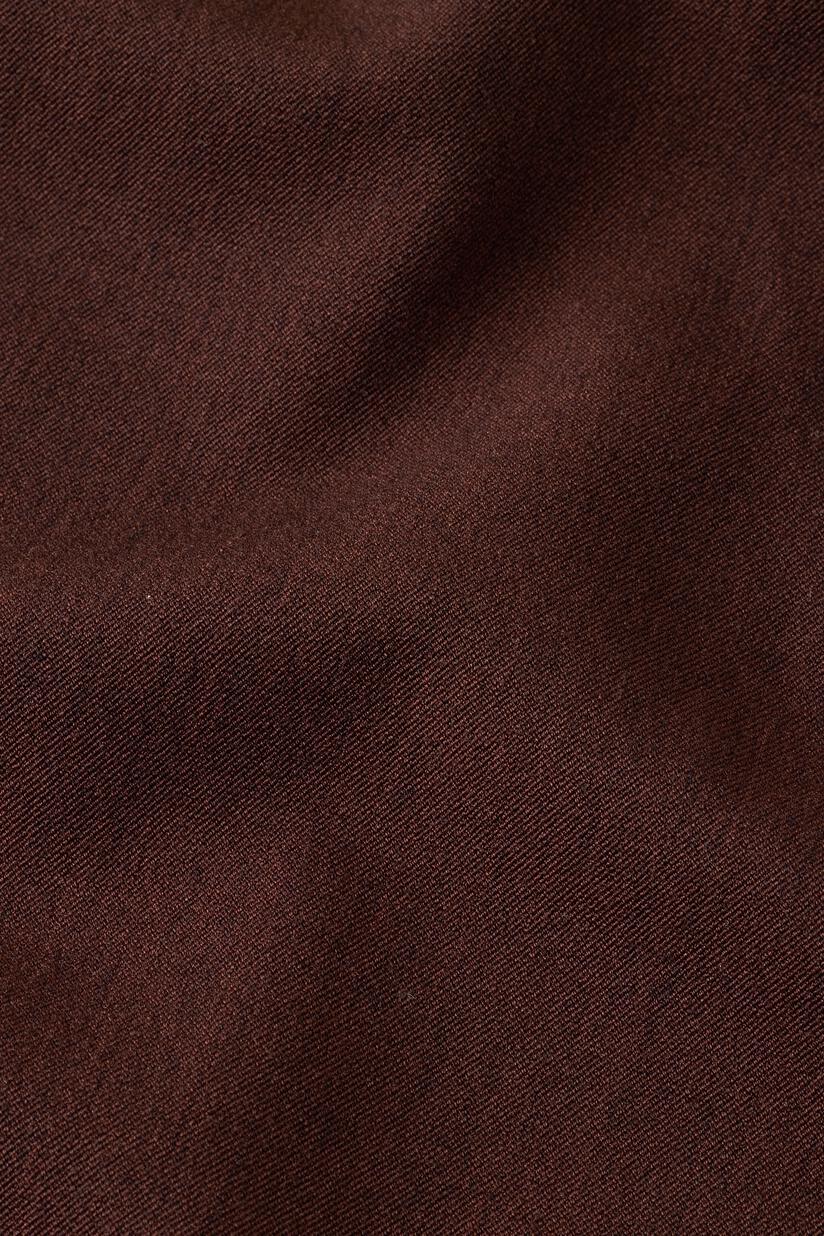 Pantalon Tissé Avec Stretch Et Bouton Sur La Jambe, Sh. Chocolate