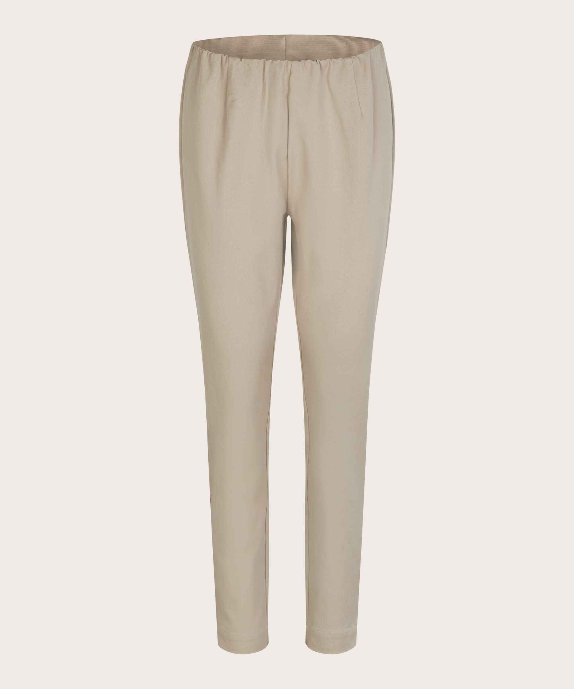 pantalon près du corps en coton stretch et taille élastique, Pure Cashmere