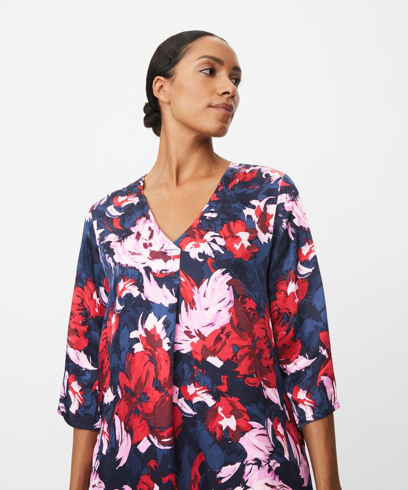 robe en viscose brillante avec poches fendues, Scarlet Sage