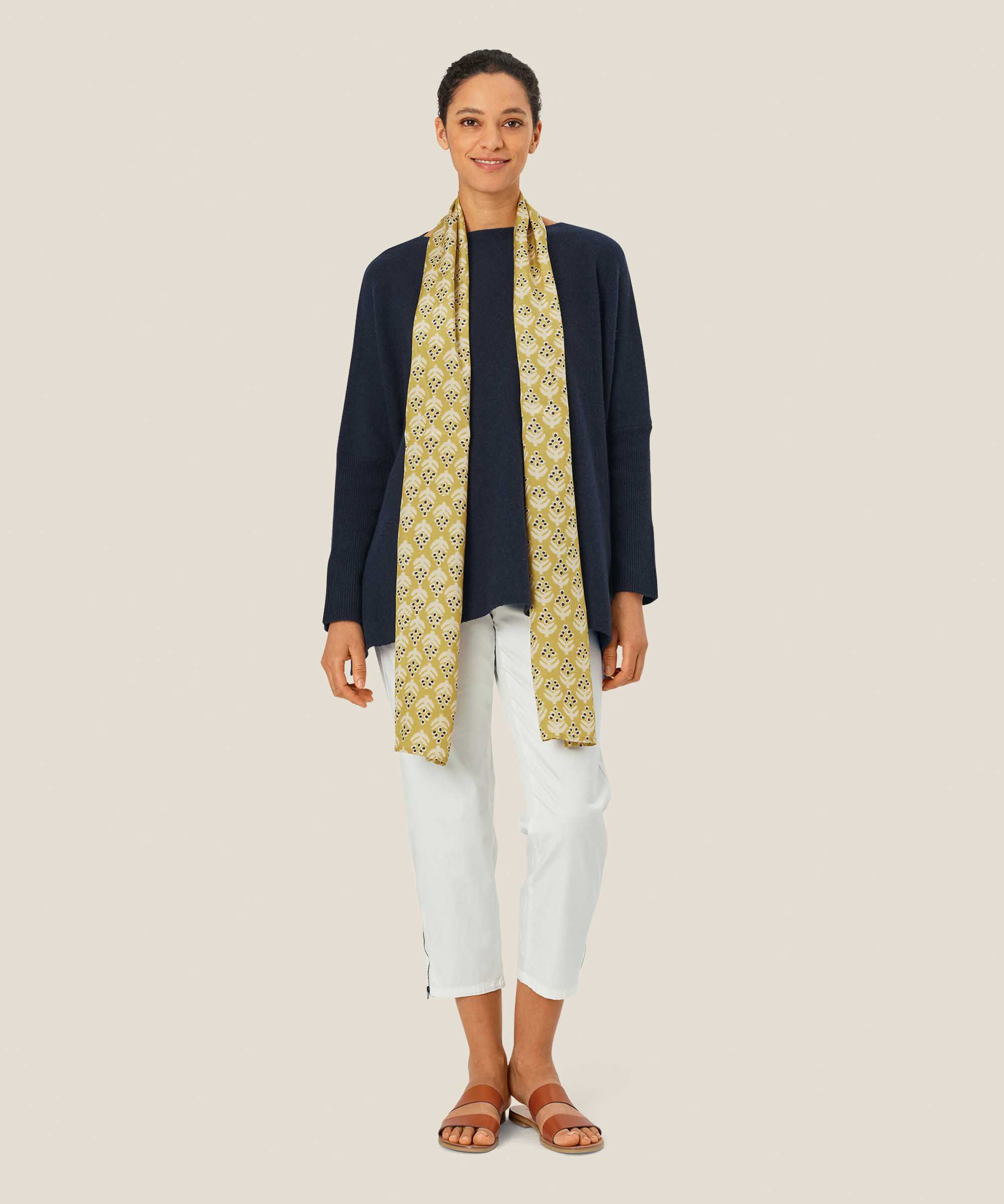 Écharpe En Viscose Imprimée, Burnish Gold