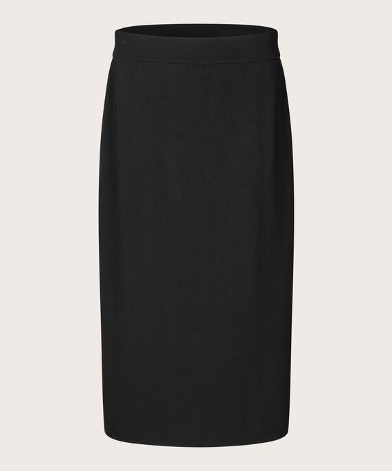 jupe crayon en jersey avec fente au dos, Black