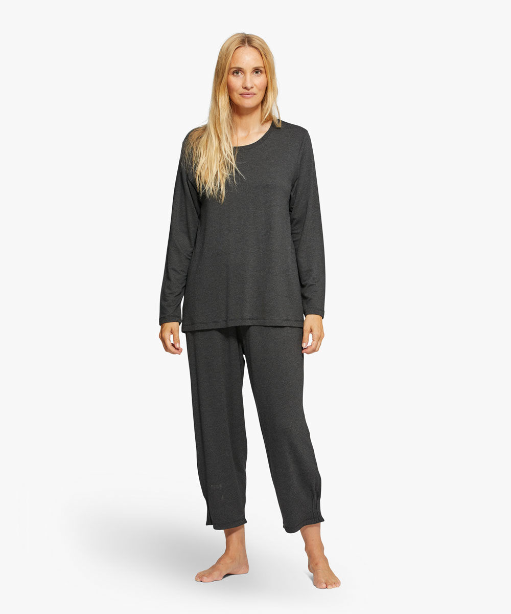 pantalon de jogging en jersey doux, D. Grey mel.