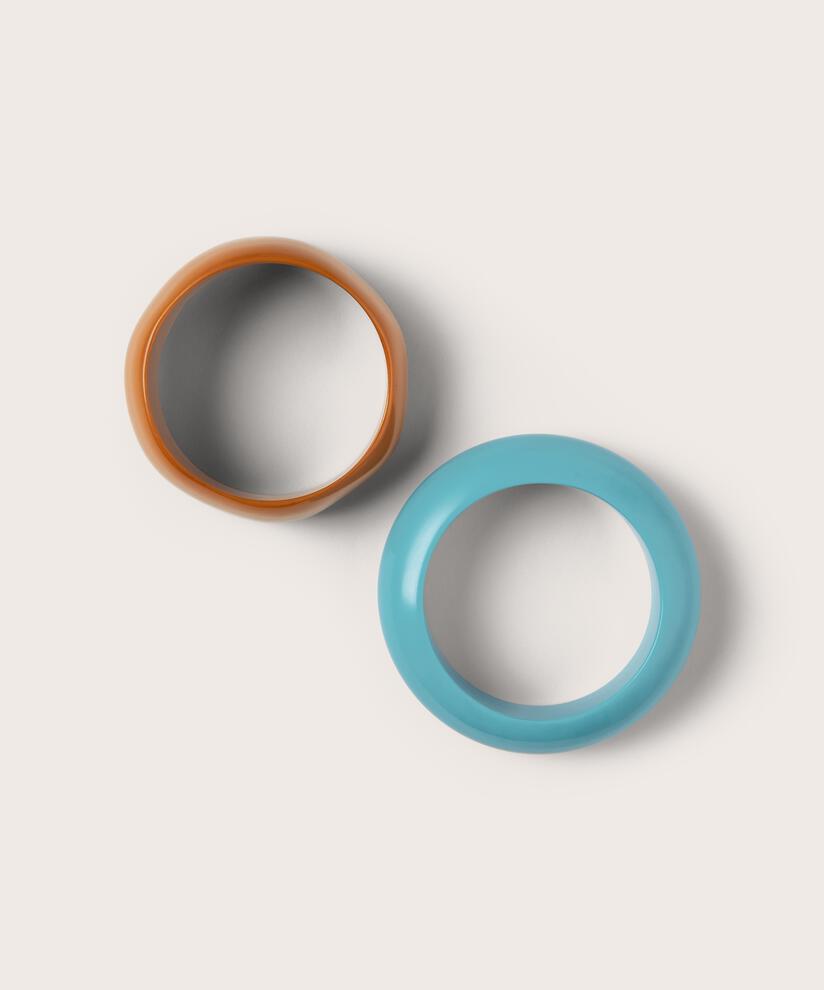 Lot de 2 bracelets colorés, Aqua