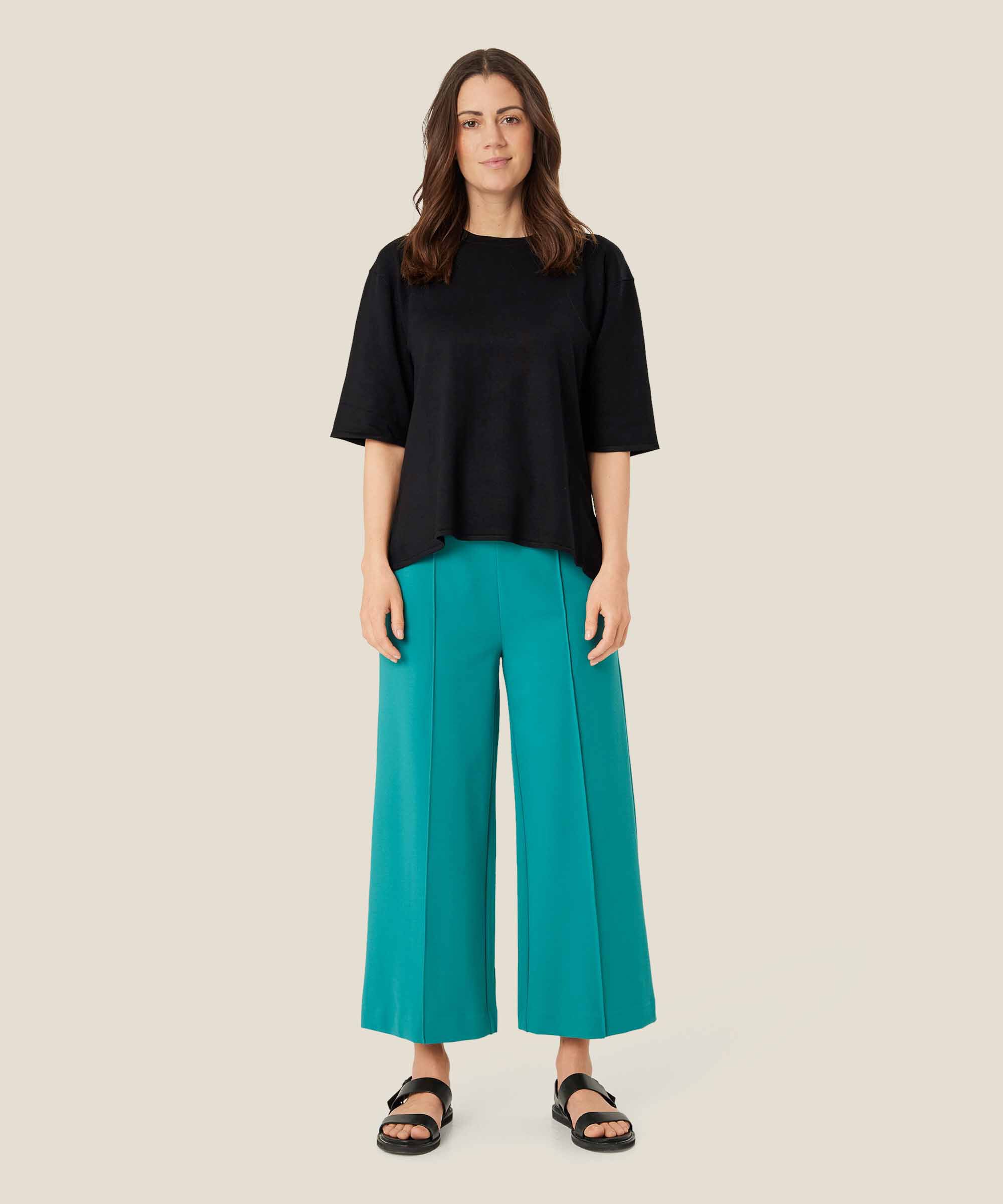 Pantalon En Jersey Épais Avec Poches, Teal